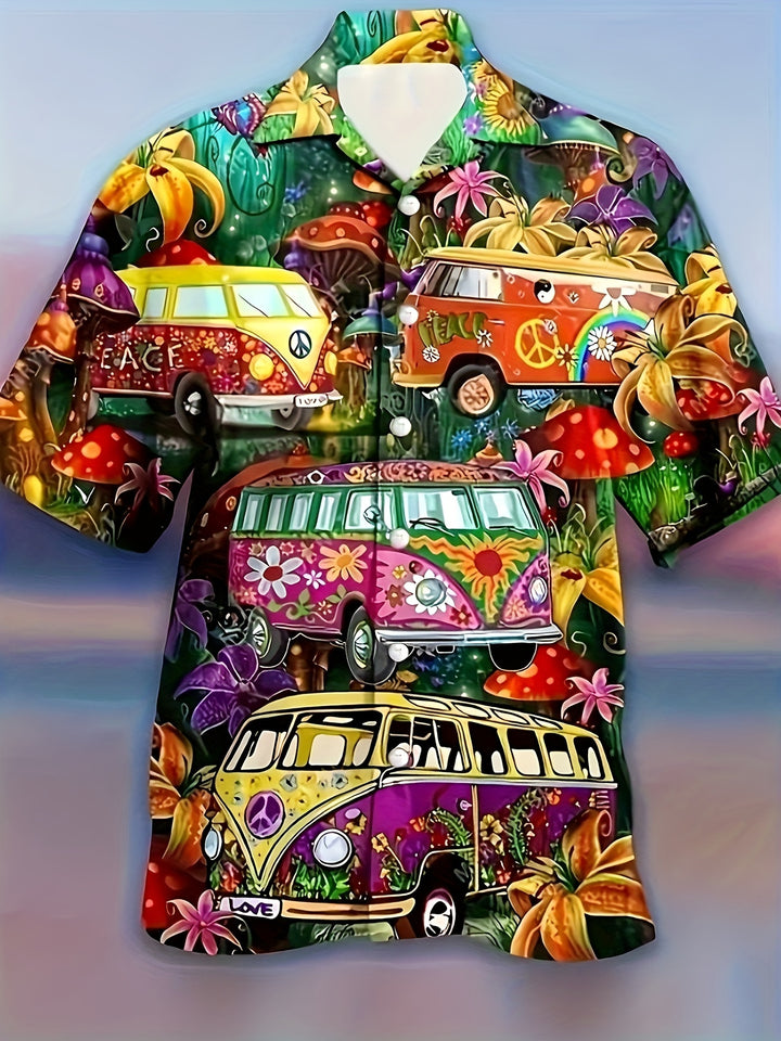 Lucas - Hippie Print Hawaii Shirt