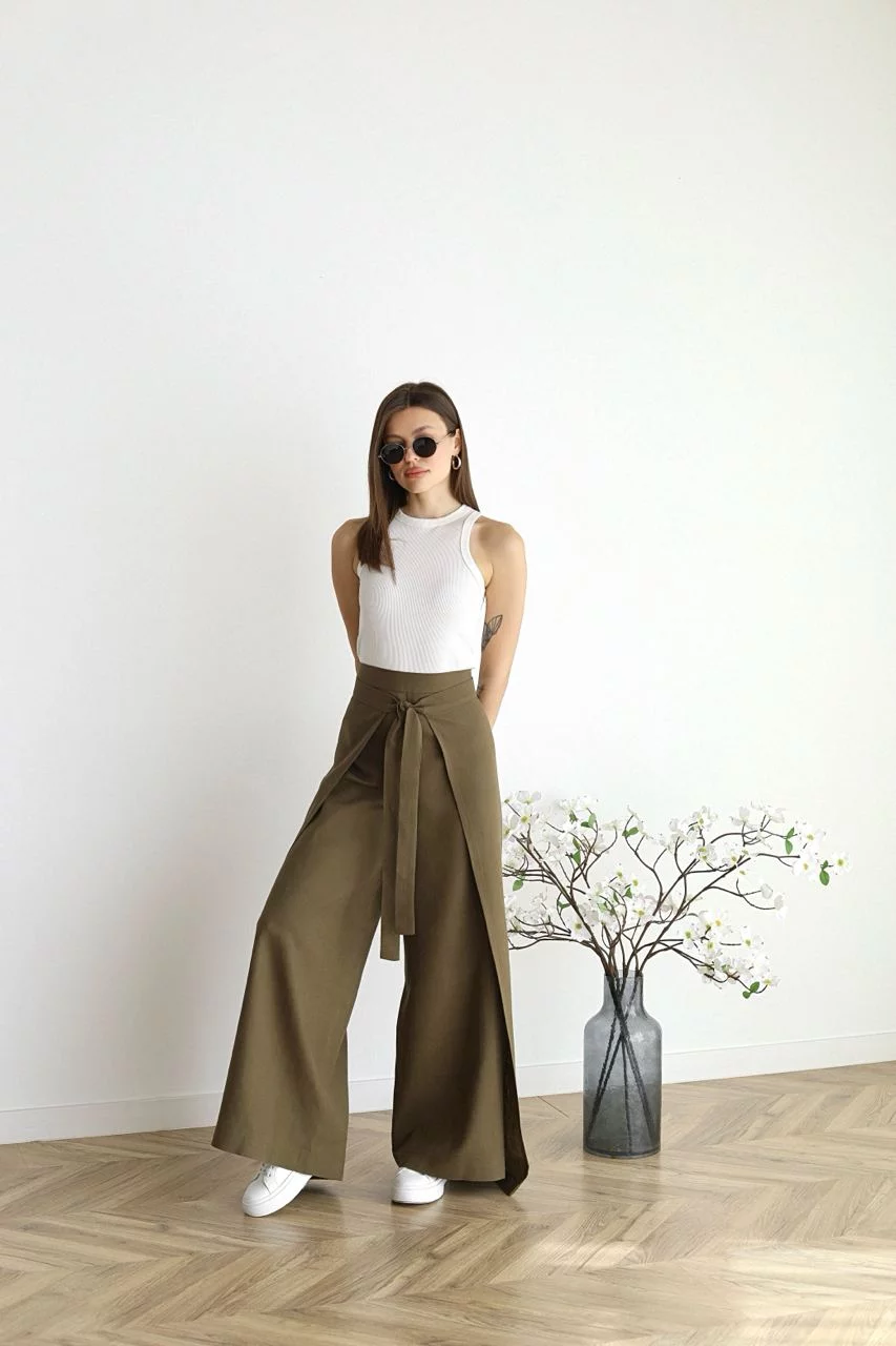 Rosetta | Wide Crop Linen Trousers