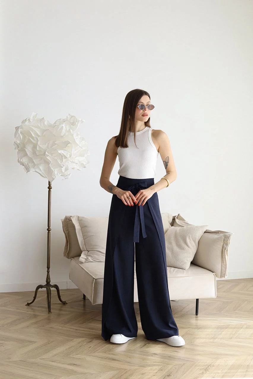 Rosetta | Wide Crop Linen Trousers