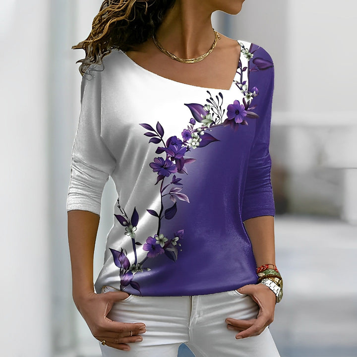 Emily - Soft Lightweight Summer Shirt with Floral Pattern