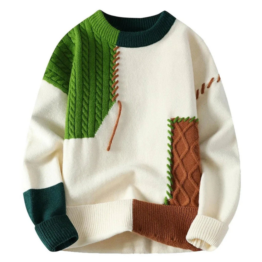 Audrey - Artistic Patchwork Sweater