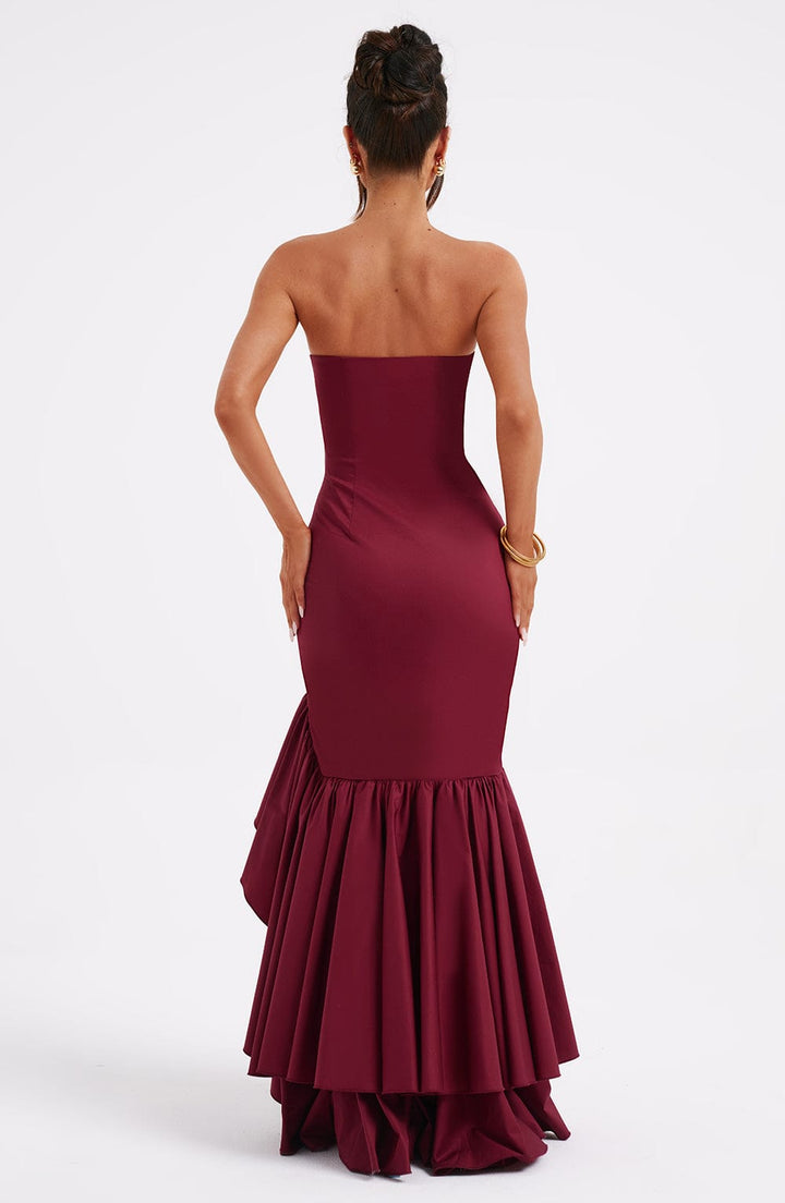 Angelina - Elegant Maxi Dress with Frilled Skirt