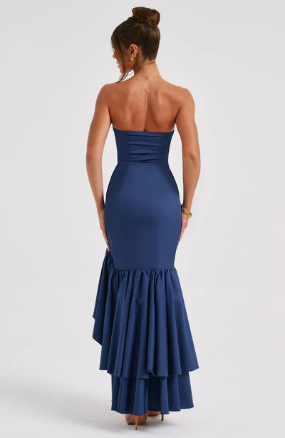 Angelina - Elegant Maxi Dress with Frilled Skirt