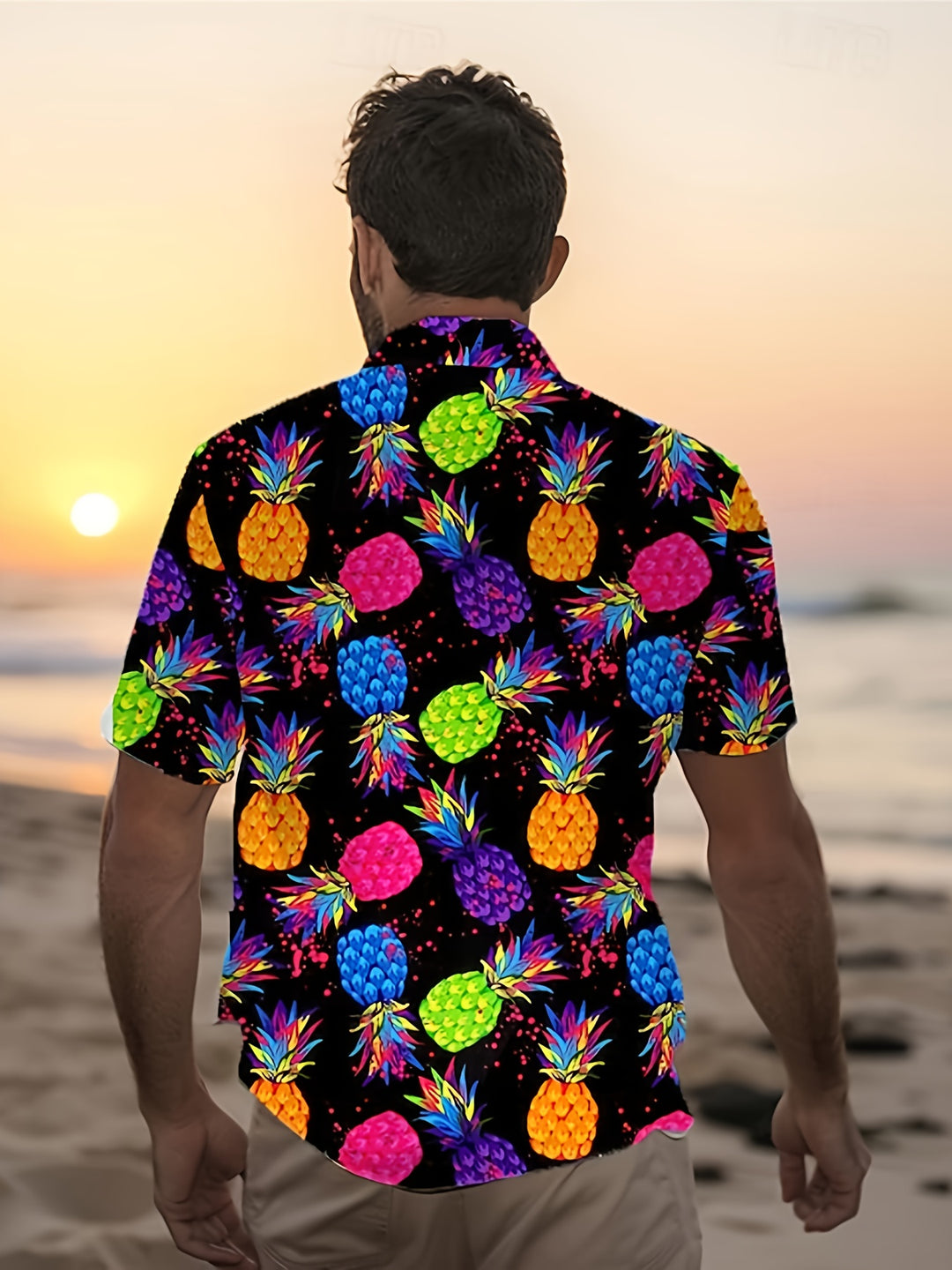 Max - Pineapple Print Summer Shirt + Free Matching Pineapple Bucket Hat