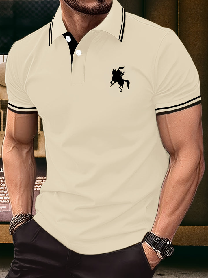 Liam - Elegant Polo Shirt with Knight Silhouette