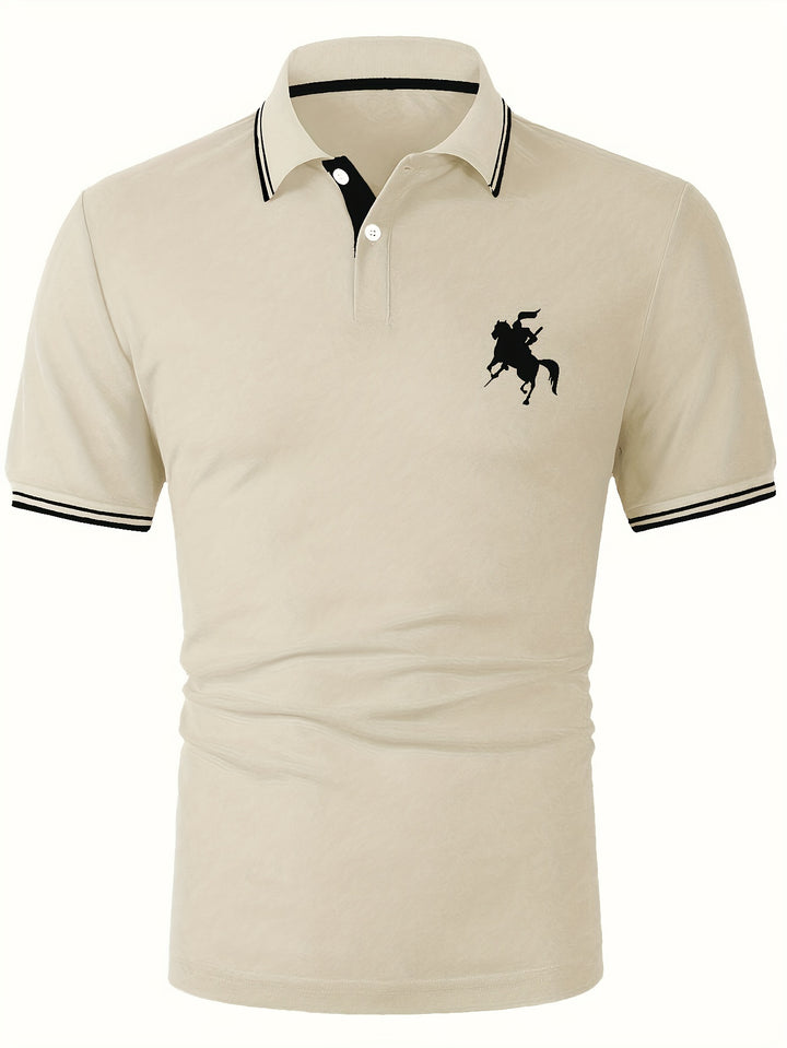 Liam - Elegant Polo Shirt with Knight Silhouette