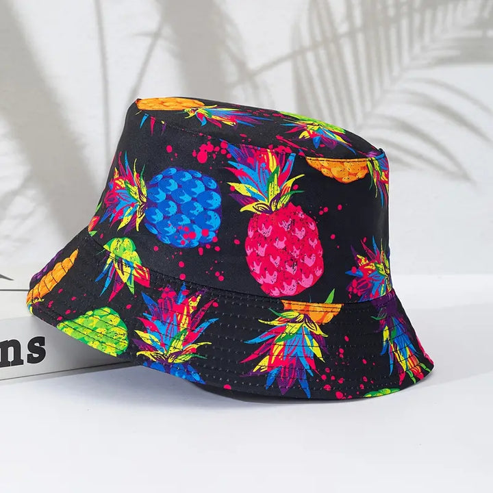 Max - Pineapple Print Summer Shirt + Free Matching Pineapple Bucket Hat