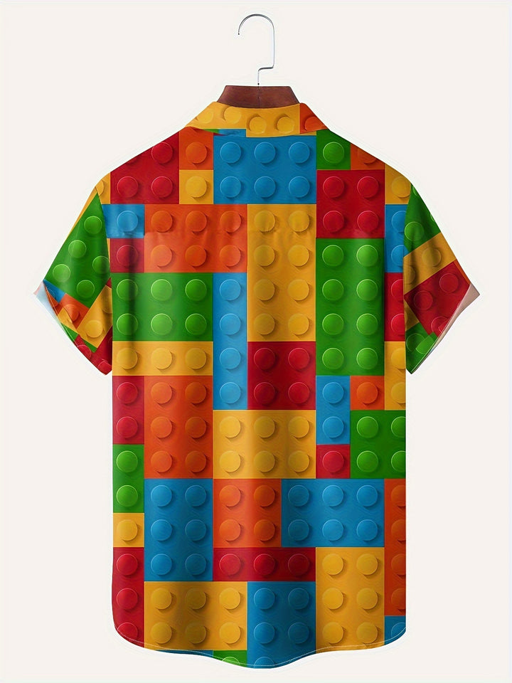 Jack - Funny Summer Shirt with Lego Block Print