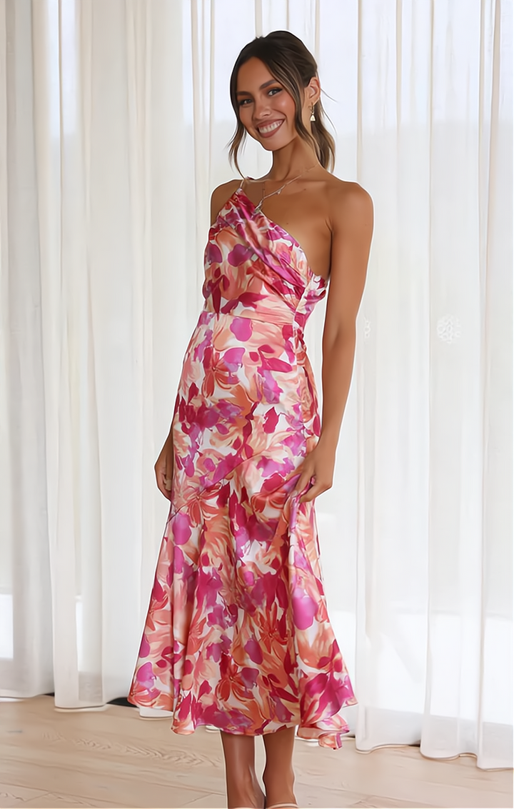 Isabella - Elegant Floral Midi Dress